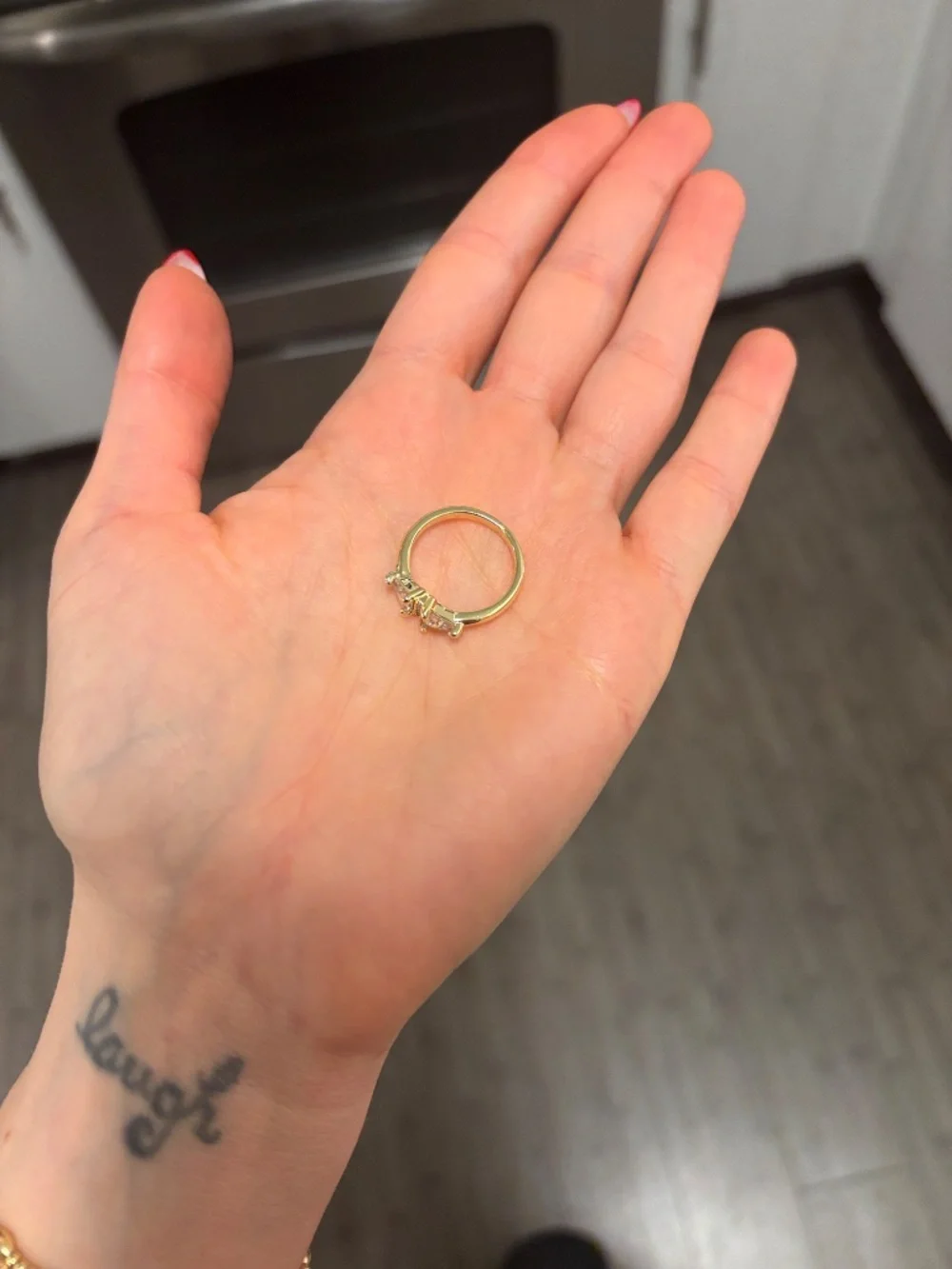 The Sahale Gold geometric triangle Accent Stackable Ring - Women Jewelry ring